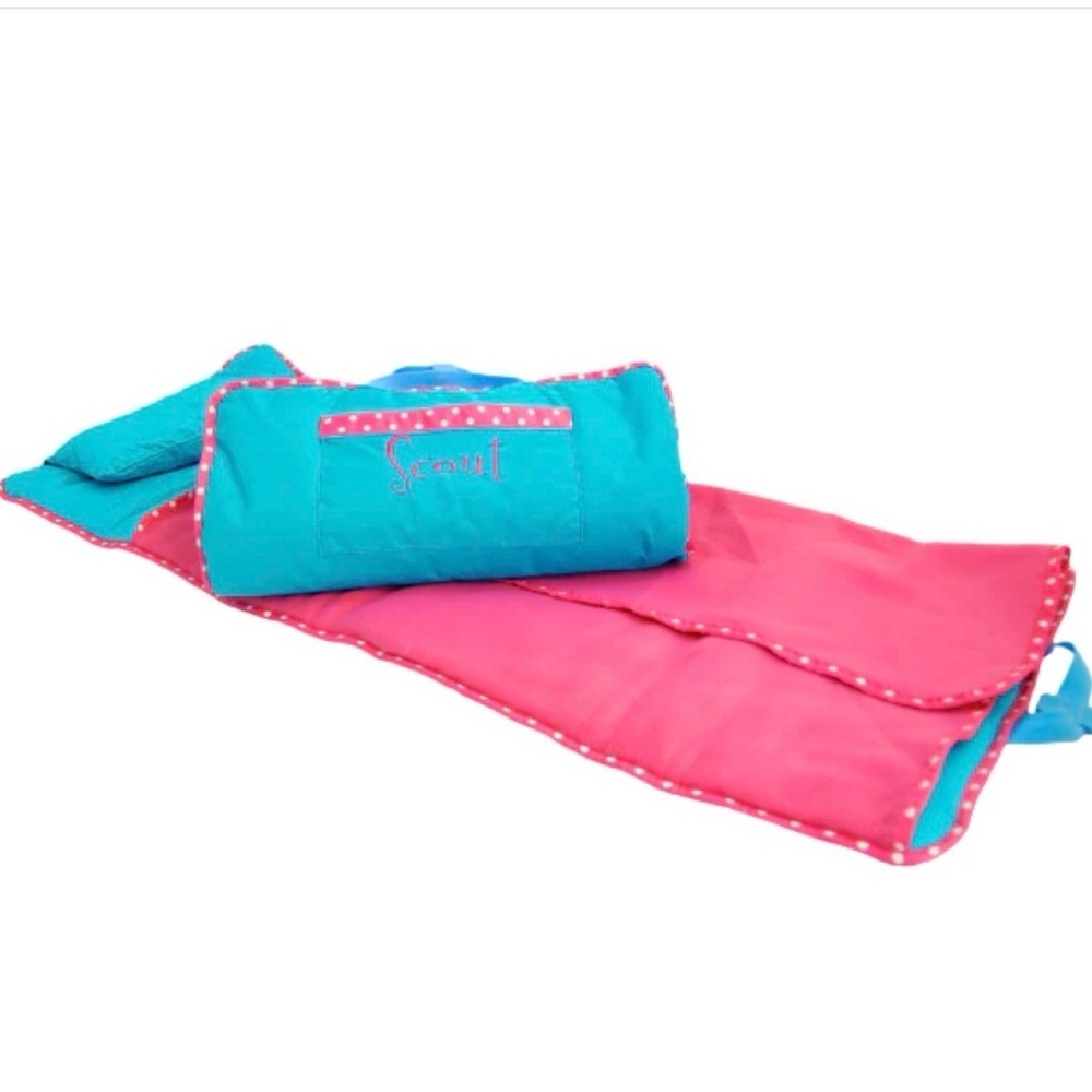 Aqua Nap Mat: Hot Pink Preschool Nap Roll ready to monogram